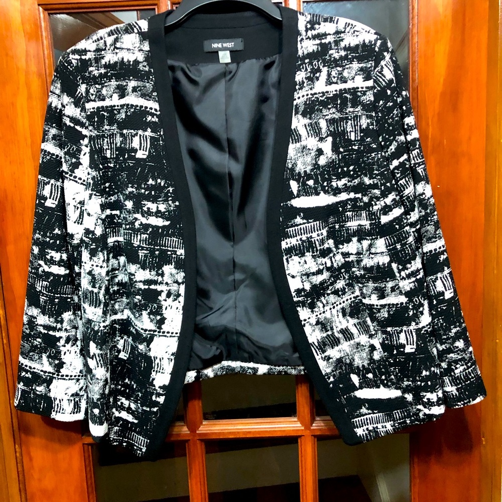 Cropped lined blazer no buttons